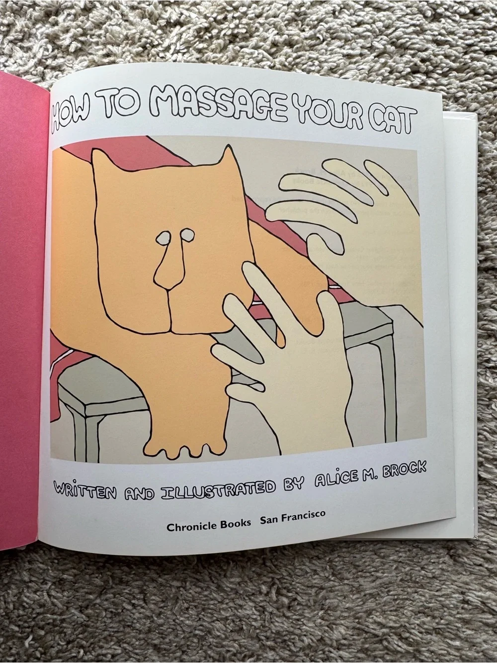 How to Massage Your Cat Alice M Brock 1992 Chronicle Books Vintage Hardcover